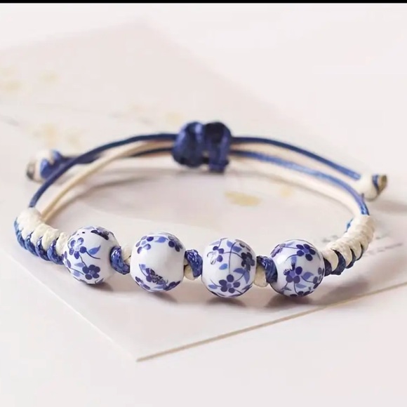 findtheoutfit Jewelry - Ceramic Blue Adjustable Bracelet Bohemian